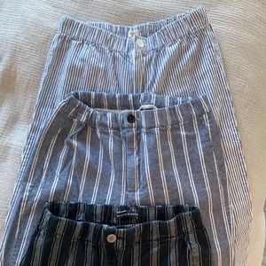 Set of 3 Brandy Melville striped Tilden Pants